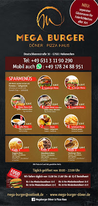 Mega Burger à Kaiserslautern menu