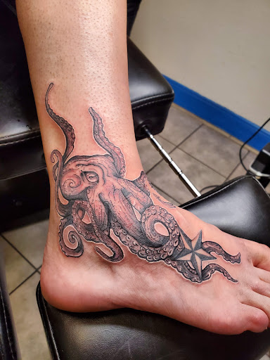 Explore spiderman tattoo ideas, creative tattoo ideas in Ocean Springs, available at Heart & Daggers Tattoo Studio LLC