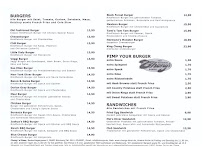 Menu / carte de Chong's Diner à Nuremberg