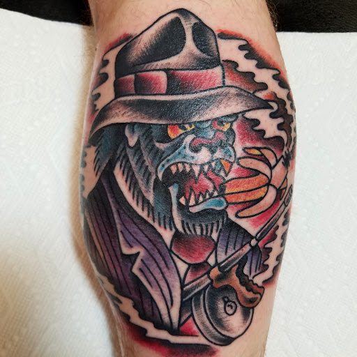 Explore death tattoo ideas, creative tattoo ideas in Philadelphia, available at Kadillac Tattoo