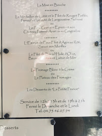 Menu du Restaurant La Petite France à Montélimar