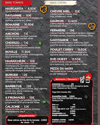 Menu du Pizza Loca à Olargues