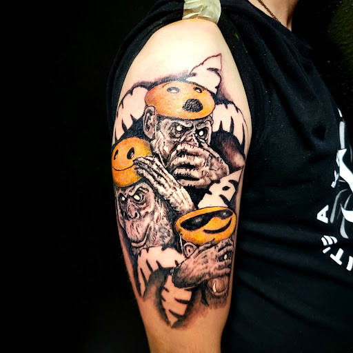 Explore rat fink tattoo ideas, creative tattoo ideas in Tacoma, available at LIFESENTENCEinK Tattoo Shop