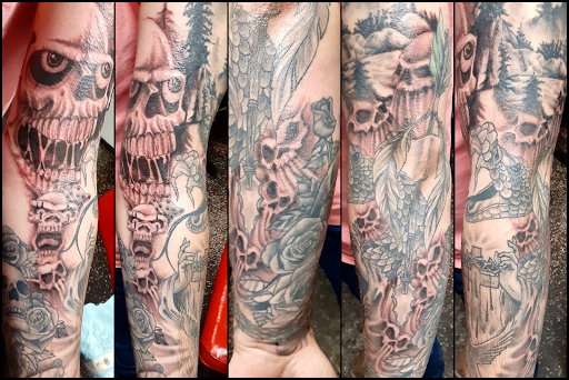 Explore neck tattoo ideas guys, creative tattoo ideas in Louisburg, available at Lewter Tattoos and Piercing