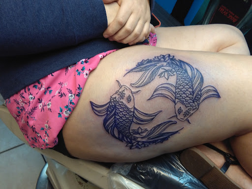 Explore ocean tattoo ideas for females, creative tattoo ideas in Bradenton, available at Memory Lane Tattoo Co.