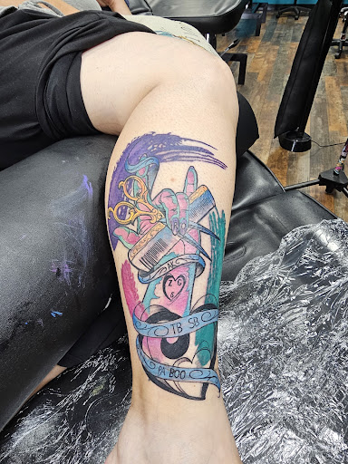 Explore flower arm tattoo ideas, creative tattoo ideas in Aurora, available at Aurora Tattoo Company