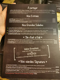 Restaurant français Restaurant La Cabane à Palaiseau (le menu)