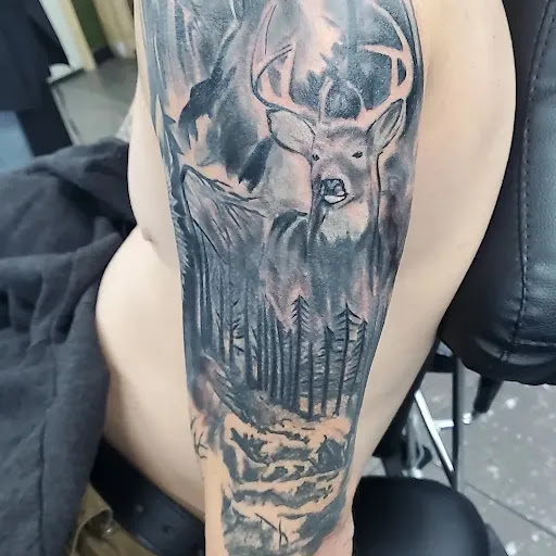 Explore western sleeve tattoo ideas, creative tattoo ideas in Rio Grande City, available at RG INK