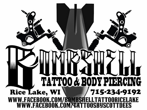 Tattoo Shop «Bombshell Tattoo & Body Piercing», reviews and photos, 1 E Eau Claire St, Rice Lake, WI 54868, USA