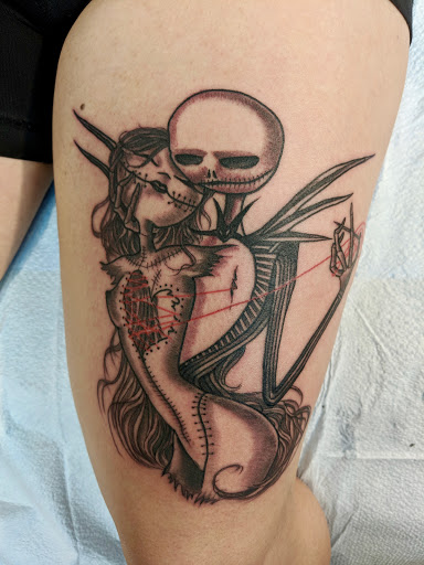 Explore purple rose tattoo ideas, creative tattoo ideas in Marietta, available at Lucky Draw Tattoos III