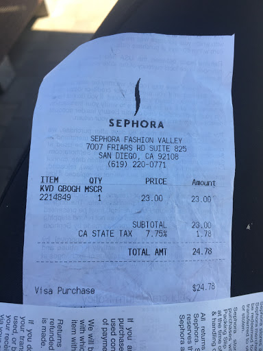 Cosmetics Store «SEPHORA», reviews and photos, 7007 Friars Rd #314, San Diego, CA 92108, USA