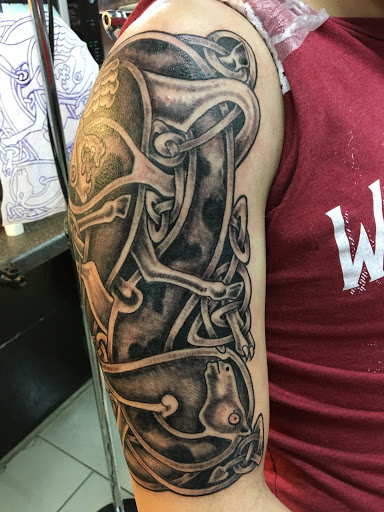 Explore chest piece tattoo ideas for women, creative tattoo ideas in San Antonio, available at Adrenaline Tattoo & Body Piercing