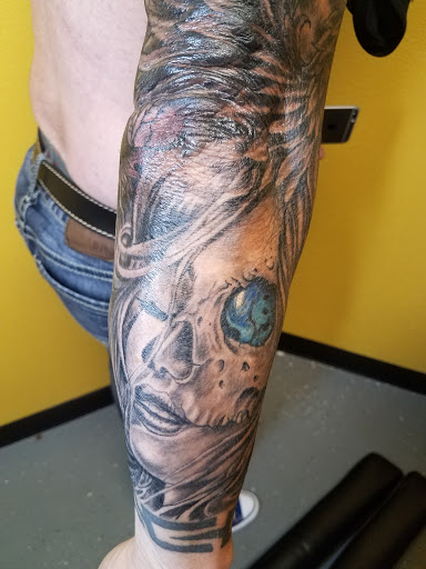 Explore character tattoo ideas, creative tattoo ideas in Denton, available at Lizards Ink Tattoo and piercing, Denton, tx