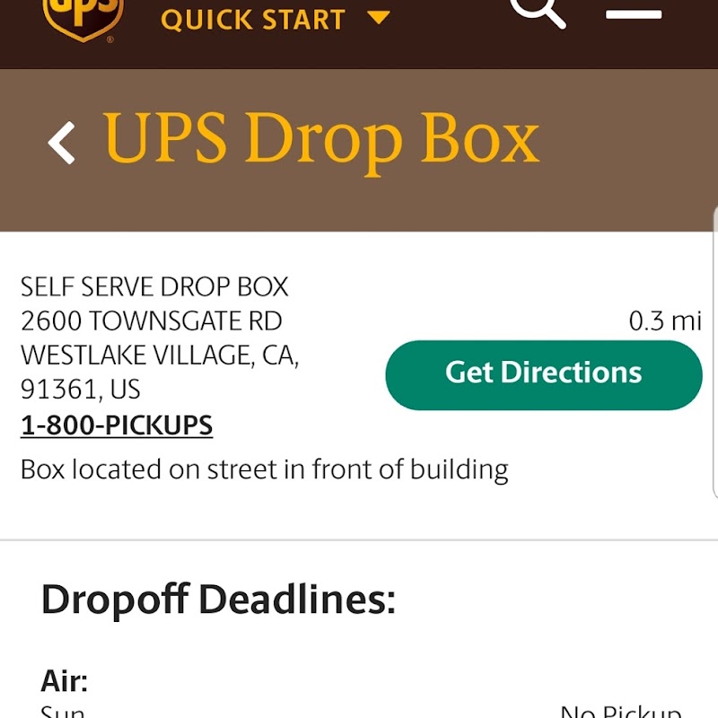 UPS Drop Box