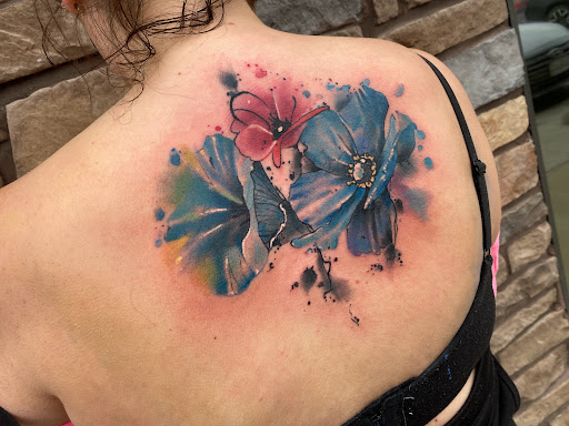 Explore triathlon tattoo ideas, creative tattoo ideas in Sullivan, available at Double Time Tattoo