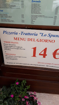 Lo Spuntino à San Gimignano menu