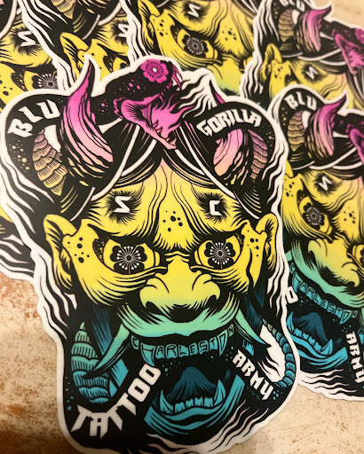 Explore sleeve tattoo idea, creative tattoo ideas in North Charleston, available at Blu Gorilla Tattoo