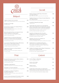 Menu du Ristorante dei Consoli à Gubbio