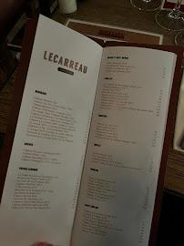 Restaurant français Le Carreau à Bordeaux - menu / carte