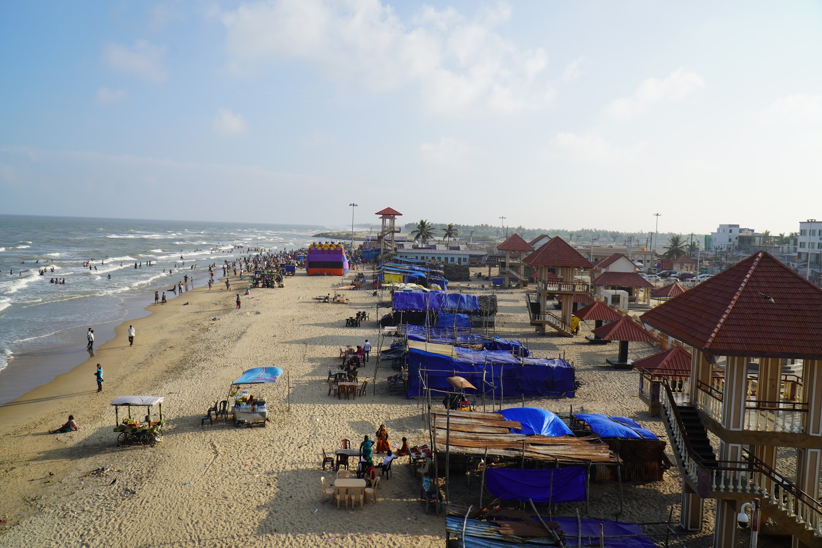 Velankanni Beach的照片 带有长直海岸