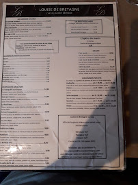 Louise de Bretagne - Restaurant Le Conquet à Le Conquet menu