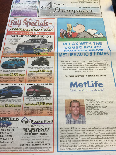 Insurance Agency «MetLife Auto & Home Insurance - Plattsburgh, NY - Joel Maggy Agent», reviews and photos