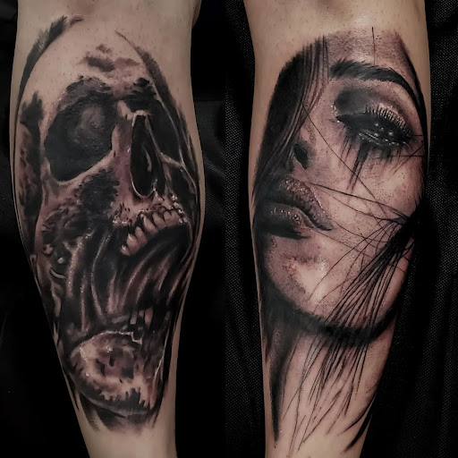 Explore forearm mens first tattoo ideas, creative tattoo ideas in Orange, available at Three Diamonds Tattoo