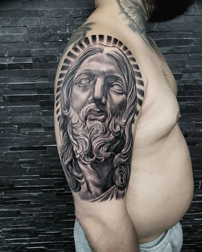 Explore mountain sleeve tattoo ideas, creative tattoo ideas in Miami, available at Inkaholik Tattoos Kendall