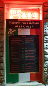 Menu du Pizzéria Sandwicherie du Château à Foix