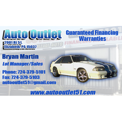Used Car Dealer «Auto Outlet», reviews and photos, 2901 Hayden Blvd, Elizabeth, PA 15037, USA