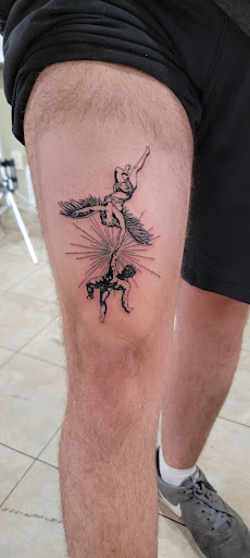 Explore female leg tattoo ideas, creative tattoo ideas in El Paso, available at Renegade Tattoo