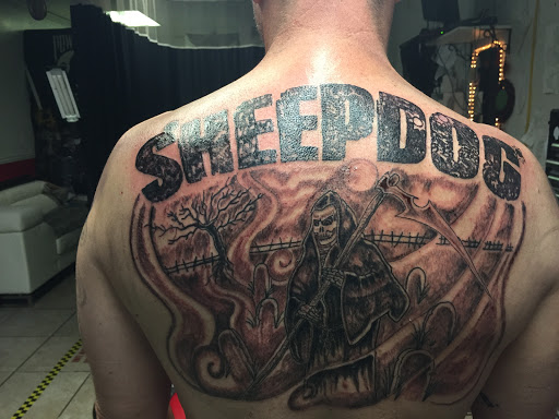 Explore tattoo on shoulder ideas, creative tattoo ideas in Homestead, available at Born Lucky Tattoo Studio