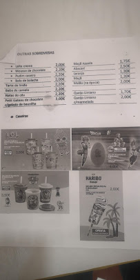 Restaurante A Pombinha à Brandara carte