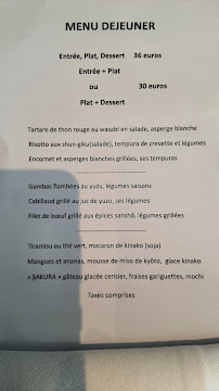 Menu / carte de Le Concert de Cuisine à Paris
