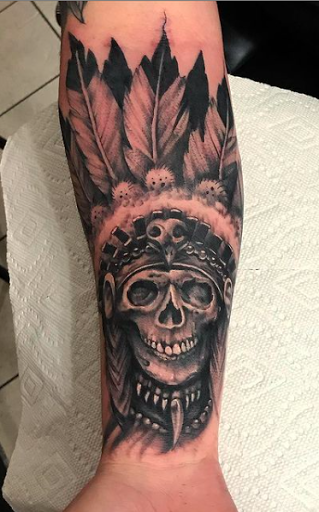 Explore lower arm half sleeve tattoo ideas, creative tattoo ideas in Morehead City, available at Diamond City Tattoo