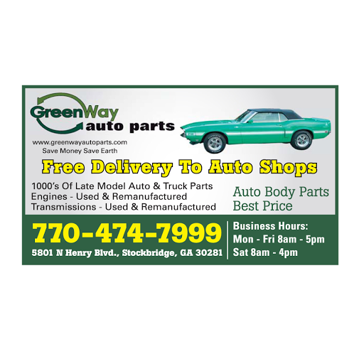 Used Auto Parts Store «GreenWay Auto Parts», reviews and photos, 5801 N Henry Blvd, Stockbridge, GA 30281, USA