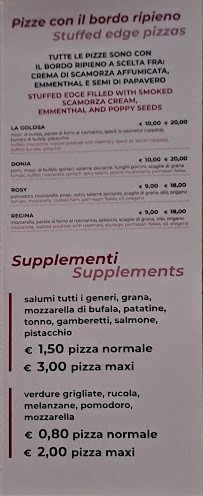 Pizzeria Frasses Doc à Piazza Armerina carte