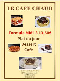 Menu / carte de Café Chaud à Marseille