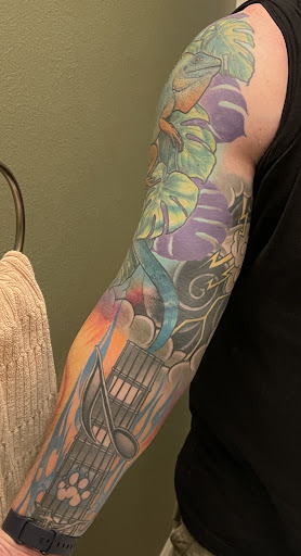 Explore ideas for thigh tattoos, creative tattoo ideas in Seattle, available at West Seattle Tattoo