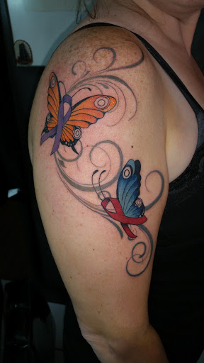 Explore tattoo of husband's name ideas, creative tattoo ideas in Foley, available at Black Sheep Custom Tattoos and Piercings