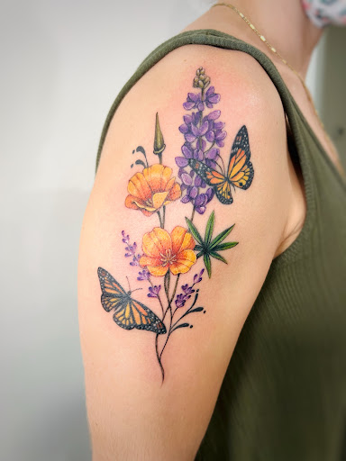 Explore history tattoo ideas, creative tattoo ideas in Montrose, available at The Story Blossom Tattoo Studio