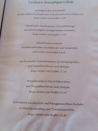 Menu du Landhaus Schuler à Krumbach