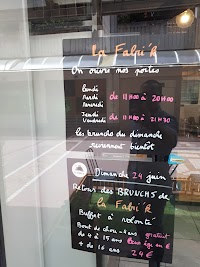 Menu du La Fabri'K à Montrouge
