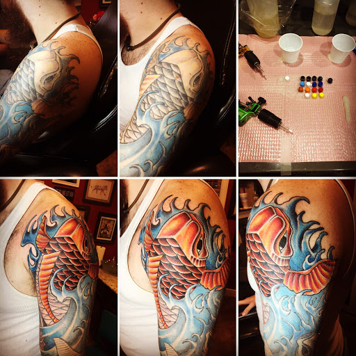 Explore father and son tattoos ideas, creative tattoo ideas in Pearcy, available at Studio 621 Tattoo