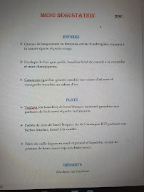 L'Ecuelle d'Or à Clairac menu