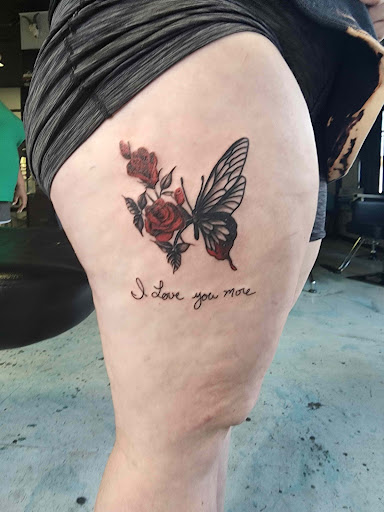 Explore bearded dragon tattoo ideas, creative tattoo ideas in Loogootee, available at The Inkspot Tattoo Shop LLC