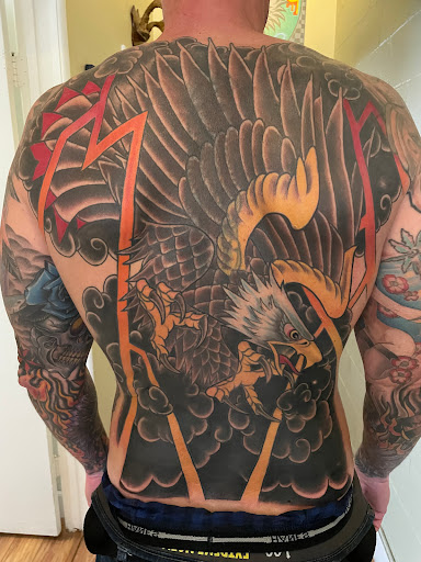 Explore barber tattoo ideas, creative tattoo ideas in Thousand Oaks, available at Dire Wolf Tattoo and Fine Art