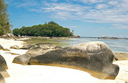 Foto von South Point Cerf Island Beach mit geräumige küstenlinie