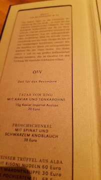 Restaurant OPUS V à Mannheim menu