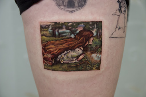 Explore back of the leg tattoo ideas, creative tattoo ideas in Ocean View, available at Inked in Eden